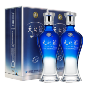 洋河天之蓝52度375mL 2瓶装绵柔白酒  洋河酒厂旗舰