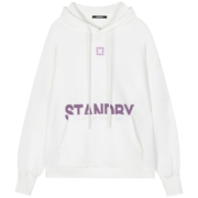 INXX】Standby潮牌冬加厚加绒印花白色套头卫衣宽松连帽男女