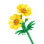 哲高 积木拼装花束花坊拼插组装玫瑰花满天星百合花菊花装饰品DIY摆件创意礼物送老婆女生节日生日礼物 向日葵-122颗粒