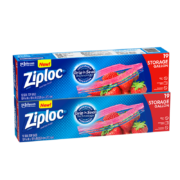 Ziploc 密保诺双链密实袋 大号38个 可重复使用 食品级收纳袋 微波炉冰箱厨房可用 泰国进口