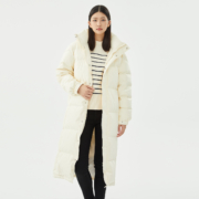 冰洁 秋冬长款羽绒服女连帽