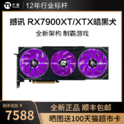 撼讯RX 7900xt/7900XTX 20G/24G暗黑犬台式机游戏显卡电脑显卡