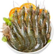 万景 活冻白虾 净重1kg