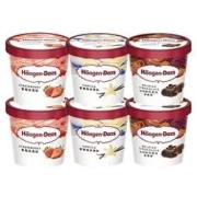 88VIP：H?agen·Dazs 哈根达斯 香草草莓巧克力味冰淇淋 81g*6杯