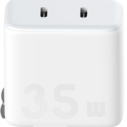 ZMI紫米35W双口充电器氮化镓充GaN3双口兼容可折叠PD20W/18W苹果快充头适用于iPhone14/13/12/11 HA726白