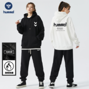Hummel 大黄蜂 情侣款加绒卫衣+卫裤套装 多色