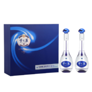 PLUS会员：YANGHE 洋河 梦之蓝 蓝色经典 M3 45%vol 浓香型白酒 500ml*2瓶 礼盒装