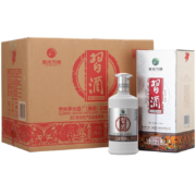 茅台集团贵州习酒银质 53度酱香型白酒 银质习酒 （新老包装随机） 500ml*6瓶 整箱装（内含3个礼袋）