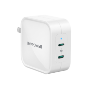 睿能宝 RAVPower 90W充电器套装 双口PD快充适用苹果笔记本充电头iphone12/13/xs/type-c/华为//macbook/XR