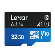 雷克沙（Lexar）32GB TF（MicroSD）存储卡 C10 U1 V10 A1 扩容内存卡 读速100MB/s 持久稳定（633x）