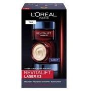 L'Oréal Paris 欧莱雅 Revitalift Laserx3 复颜光学紧致嫩肤去皱 日霜+晚霜套装 50ml*2瓶