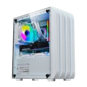 启航AMD R5 5600G/5700G 纯白侧透DIY台式机办公游戏家用电脑整机