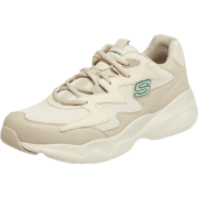 Skechers斯凯奇新款男子低帮舒适休闲板鞋复古撞色运动鞋 894044 乳白色/OFWT 44
