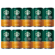星巴克 (Starbucks)星倍醇 罐装即饮浓咖啡饮料 焦香玛奇朵 180ml*10罐