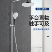PLUS会员！HEGII 恒洁 HMF908-333 多功能花洒套装 亮银色