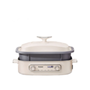 松下（panasonic）多用途锅 煎烤锅火锅料理盘 可定时聚嗨盘 米白色MP400 米白色