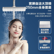 箭牌（ARROW）花洒 淋浴花洒套装 大顶喷自洁花洒 增压喷枪手持花洒34111cp 双重自洁+隐藏下出水