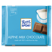 瑞特滋Ritter Sport 阿尔卑斯牛奶巧克力 100g