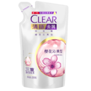 清扬(CLEAR)洗发水去屑洗发露(新老包装随机发货) 樱花沁爽袋装200G*3袋