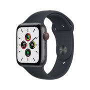 Apple Watch SE 2021款智能手表 GPS+蜂窝款 44毫米深空灰色铝金属表壳 午夜色运动型表带MKT33CH/A