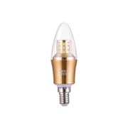 雷士（NVC）LED灯泡尖泡 9瓦E14小螺口家用大功率光源节能灯三档调色5只装