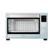 美的（Midea） 35L家用多功能电烤箱 电子独立控温 旋转烧烤 低温发酵 PT3506W 淡雅绿 高颜值家电