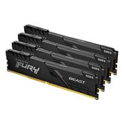 Kingston 金士顿 FURY Beast野兽系列 DDR4 3200MHz 台式机内存 马甲条 黑色 64GB 16GB*4 HX432C16FB3K4/64