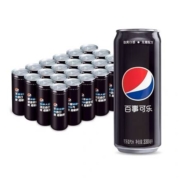 88VIP：百事可乐 无糖细长罐 碳酸饮料汽水 330mL*24罐+凑单