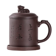 金镶玉 紫砂杯 功夫茶具泡茶杯过滤内胆茶水分离 上善若水杯500ml
