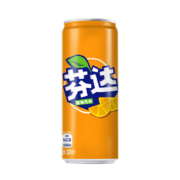 可口可乐（Coca-Cola） 芬达Fanta橙味汽水 摩登罐330ml*24罐*3件