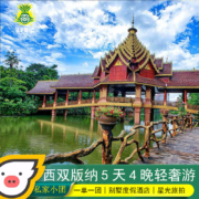 西双版纳5日游 住泳池别墅酒店 2大2小
