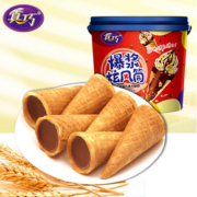 2桶19.9【真巧】网红巧克力爆浆旋风筒饼干