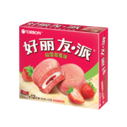 好丽友（orion）派营养早餐蛋糕零食点心休闲零食轻雪草莓味12枚420g/盒