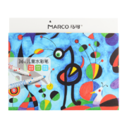 马可（MARCO）水彩笔 儿童绘画笔36色易水洗 画画套装学生涂鸦绘画填色细杆顺滑水笔1630-36CB