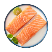 美威欧式原味三文鱼排新鲜冷冻鱼排中段鱼扒孕妈辅食250g(含2片)