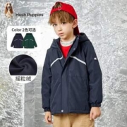 PLUS会员，Hush Puppies 暇步士 儿童摇粒绒内里保暖风衣外套 多色