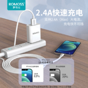罗马仕苹果数据线iphone充电线手机ipad通用快充加长20Wpd短充电器线xs/11/12/13/14pro闪充plus正品