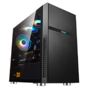先马（SAMA）平头哥M1电竞版 Mini小机箱 支持MATX主板240水冷/非钻孔钢化玻璃侧透/背线/独立电源仓/U3