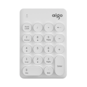 爱国者(aigo) N18白色 无线数字小键盘  电脑笔记本数字外接小键盘 外接电脑外置键盘usb接口
