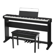 卡西欧（CASIO）电钢琴CDP-S150智能数码钢琴88键重锤电子钢琴黑色套机+琴架+礼包
