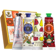 欧舒丹护手霜套装(玫瑰清梨+暖栗森林+乳木果+樱花 )30ml*4