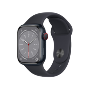 Apple Watch Series 8 智能手表GPS + 蜂窝款41毫米午夜色铝金属表壳午夜色运动型表带 MNHW3CH/A