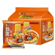 康师傅 方便面 泡面袋面一1倍半大面饼大份量家庭装休闲零食食品夜宵 【劲爽】香辣牛肉*5袋