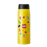 乐高（LEGO）糖果玩具480ml 316不锈钢保温杯儿童大容量便携真空水杯黄色学生生日礼物杯子