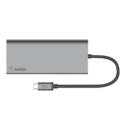 贝尔金（Belkin）Type-C六合一扩展坞转换器iPadPro iPad mini 苹果Macbook 华硕联想笔记本6口扩展器扩展坞