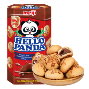 明治（meiji）新加坡进口 小熊饼干 巧克力夹心 儿童零食 饼干蛋糕 休闲食品小零食 独立包装50g