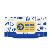 贝比润 厨房湿巾 强力去油去污家用油烟机专用清洁湿纸巾 60抽*5包
