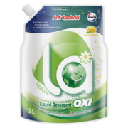 La威露士有氧洗衣液柠檬袋装2L 除菌率99% 除螨99.9% 机洗手洗