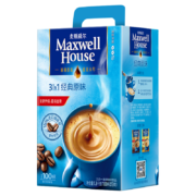 麦斯威尔（Maxwell House） 速溶咖啡100条 三合一经典原味咖啡1300g 100条袋装（拍下含同款5条）