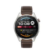 华为（HUAWEI）WATCH 3 Pro New 华为智能手表 棕色真皮表带 时尚款 高端材质/专业健康管理